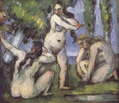 Paul Cezanne Three Bathers (mk06) Sweden oil painting art